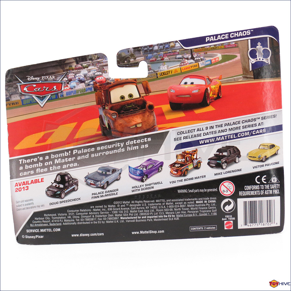 Disney Pixar Cars 2 Doug Speedcheck & Palace Danger Finn McMissile