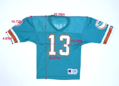 Miami Dolphins NFL Dan Marino #13 Vintage Champion Home Jersey