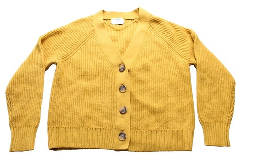 AURALEE Felt Wool Yarn V-Neck Knit Sweater M-L Warm Fall Winter