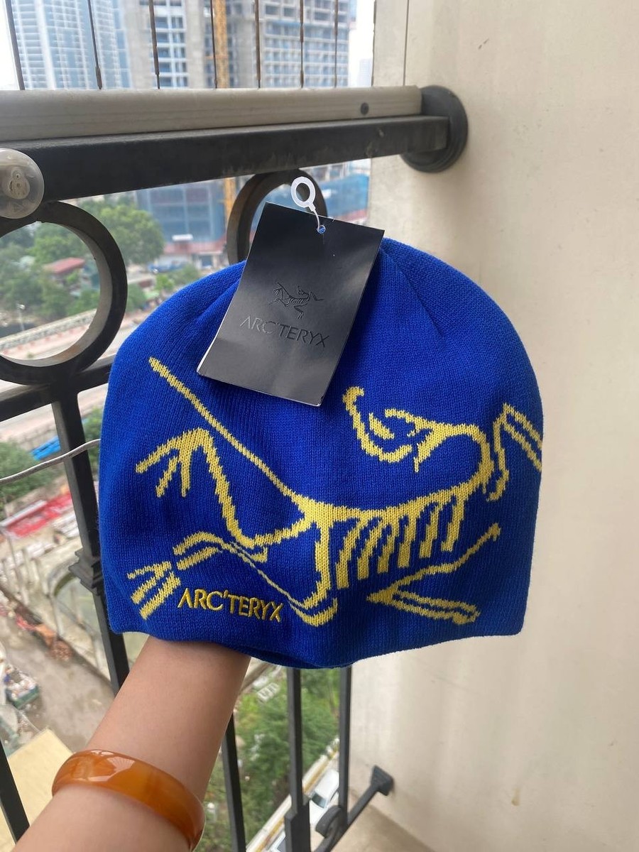 Arc'teryx Bird Head Toque Blue Yellow Merino Wool Beanie Winter
