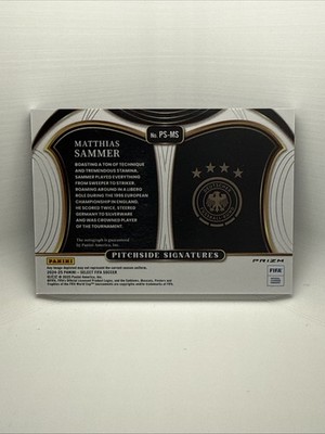2024-25 Select FIFA - Pitchside Signatures Matthias Sammer Blue