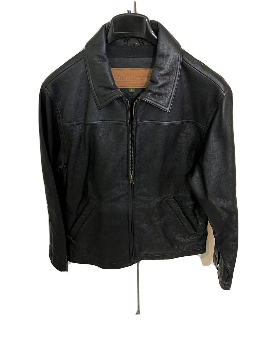 timberland leather jacket mens small | eBay