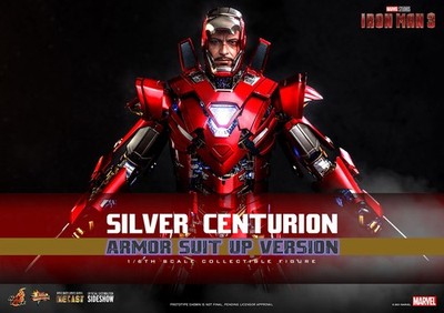 HOT TOYS Iron Man 3 Silver Centurion Armor Suit Up Ver MMS618-D43