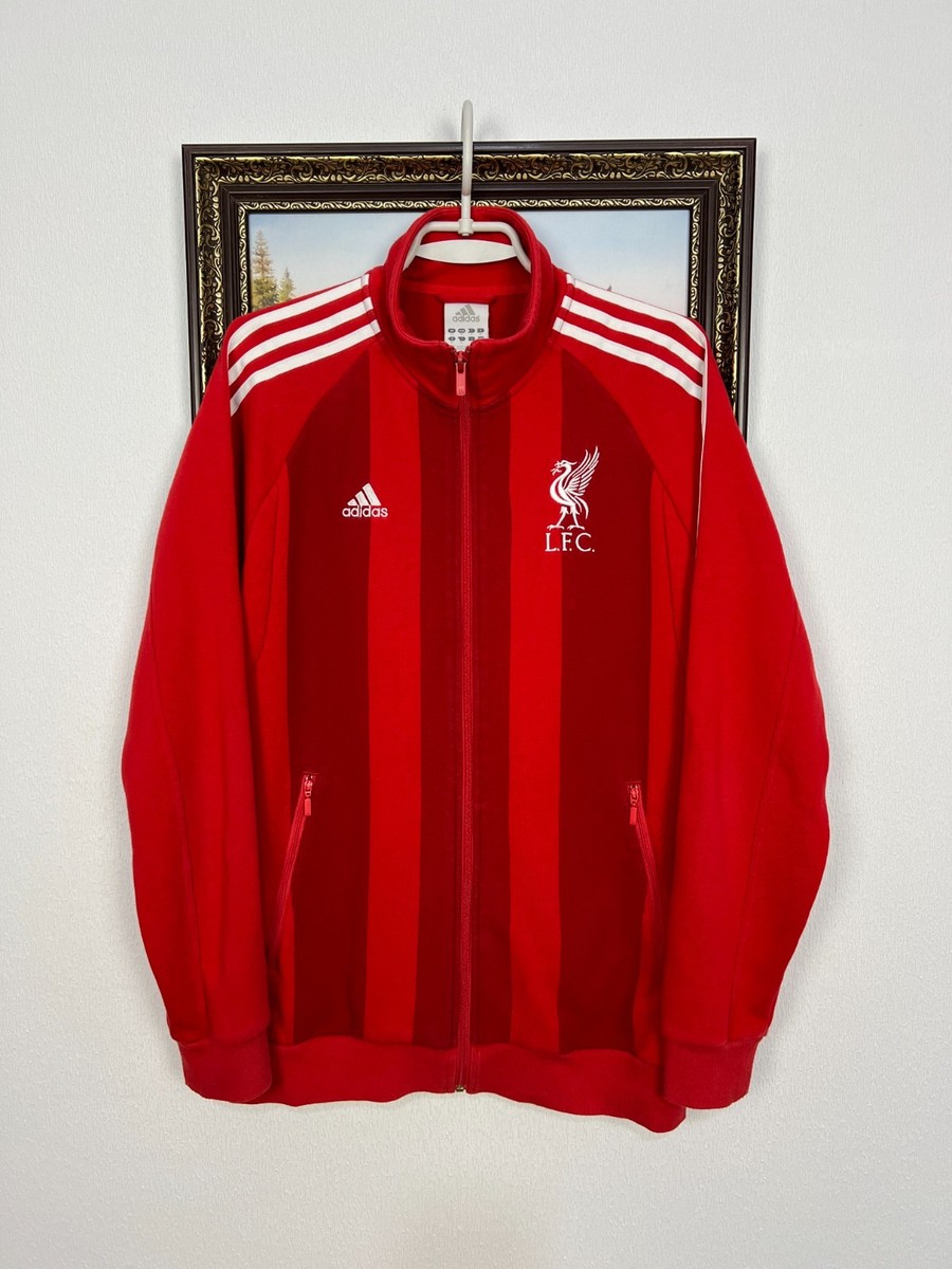 Vintage Adidas Liverpool Football Jacket Soccer Track Top Red Mens