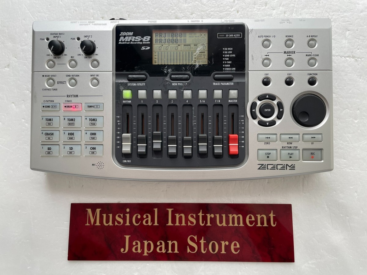 Zoom MRS-8 MultiTrak Digital Recording Studio 8Track Recorder Used