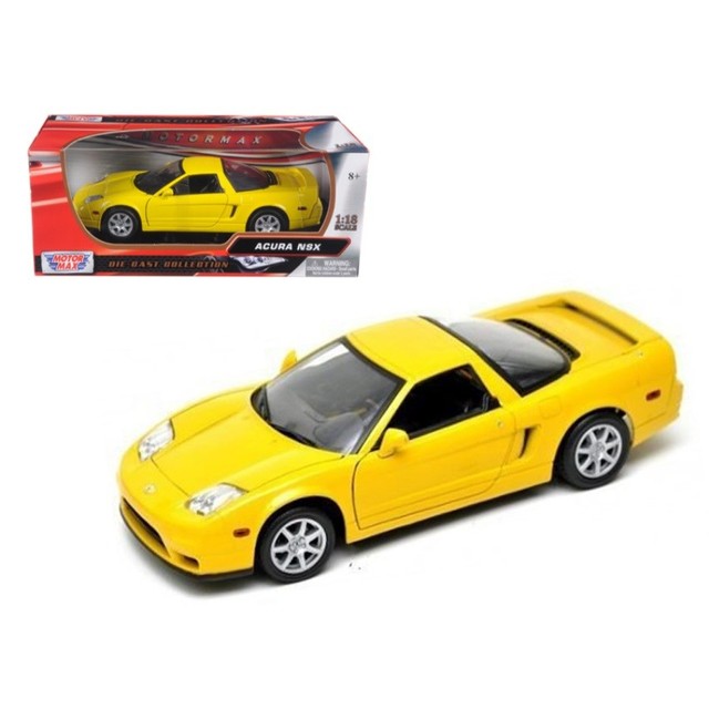 Acura NSX Yellow 1/18 Diecast Model Car by MOTORMAX 73140y for