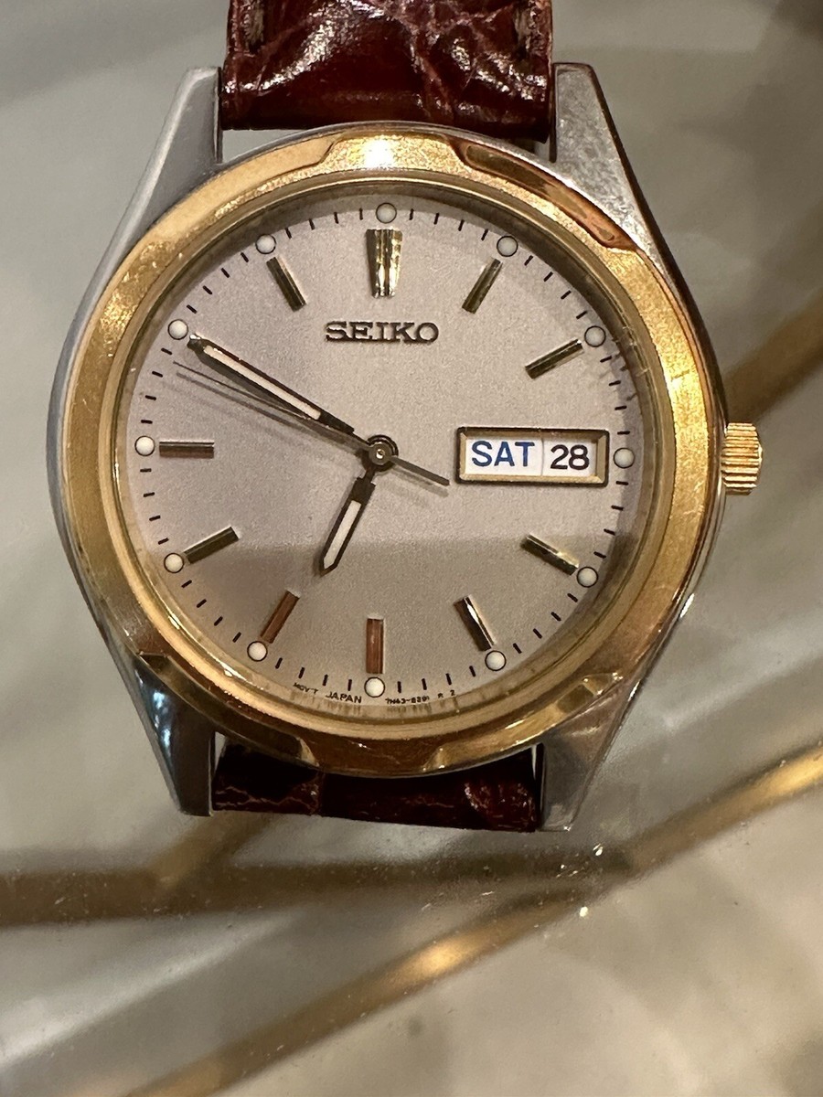 Seiko Men's Vintage Watch 7n43-8199 Water Resistant ST. Steel+