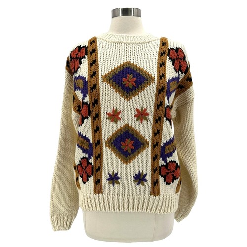 Rebecca Stone Vintage 80's Knit Floral Sweater, Medium | eBay