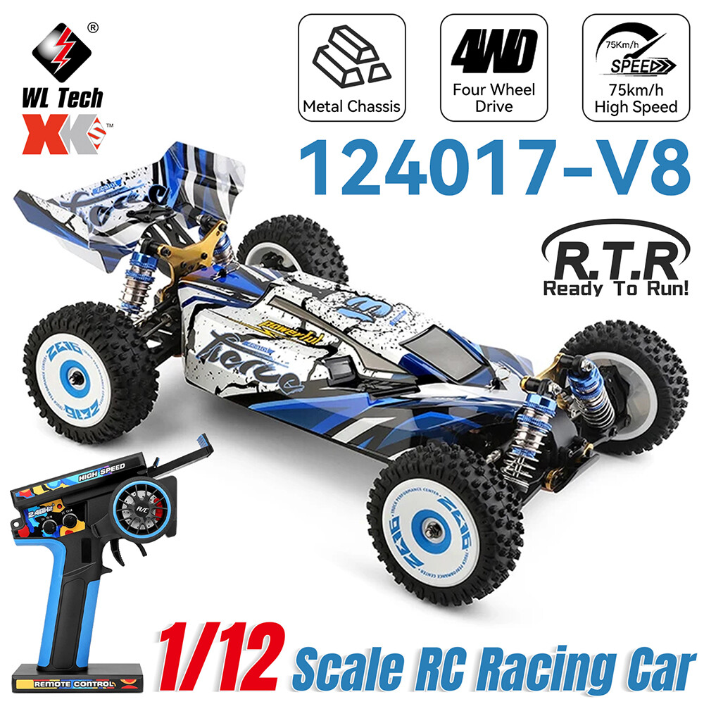 WLtoys 124017-V8 RC Racing Car 1/12 2.4G 4WD 75km/h Metal Chassis