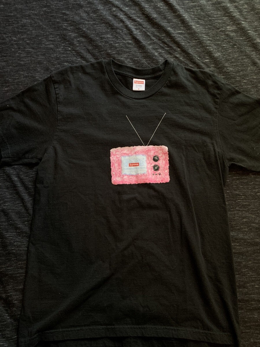 Supreme TV Tee Box Logo Black Medium SS18 | eBay