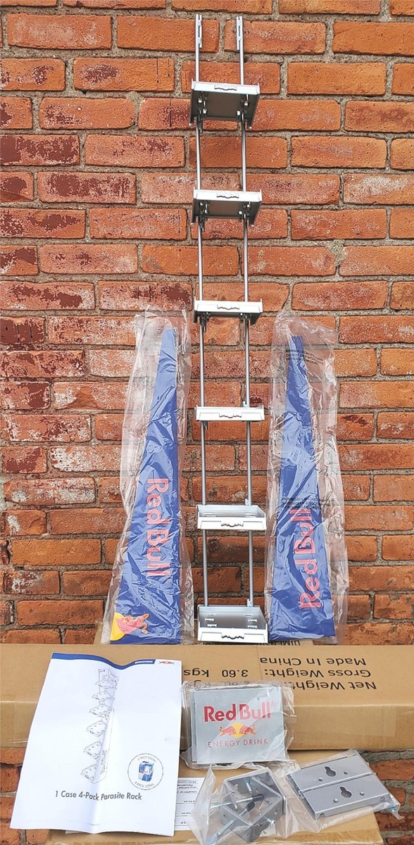 UNIQUE COOL RED BULL 4 PACK PARASITE RACK METAL DRINK SHELF