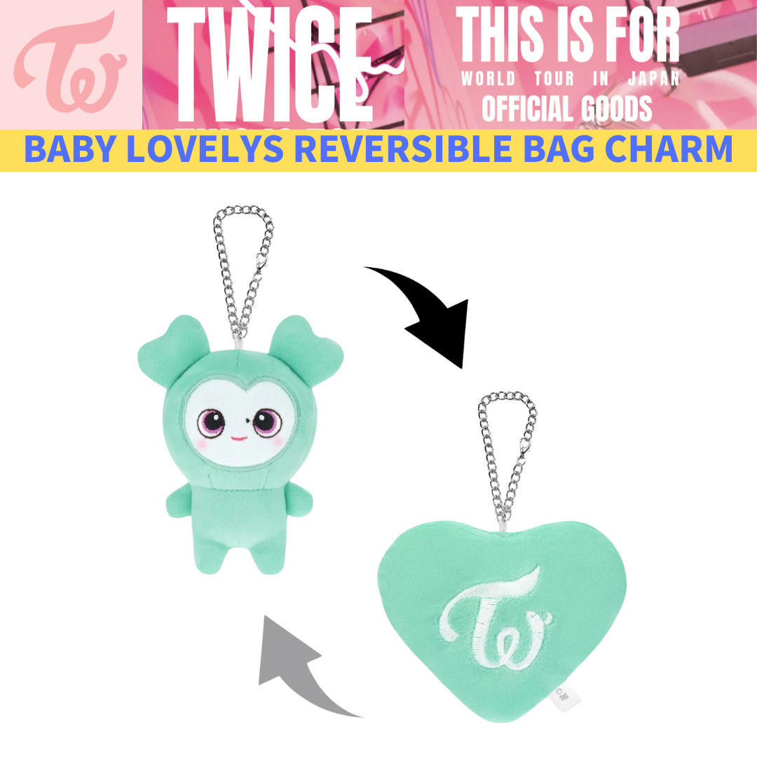 TWICE BABY LOVELYS REVERSIBLE BAG CHARM Stuffed Doll THIS IS FOR