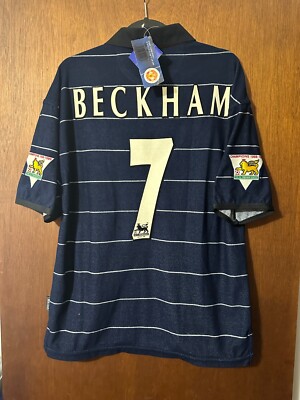 BNWT Original Manchester United 1999 2000 away #7 Beckham M shirt