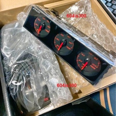 Genuine Defi DIN-Gauge Red Color Triple Gauge Meter Cluster R32