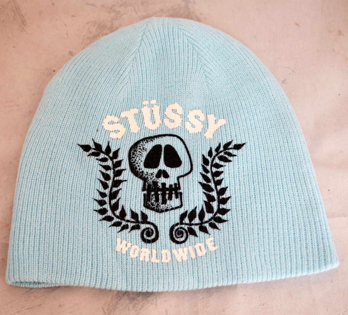 Stussy Skull Wreath Beanie Blue color | eBay
