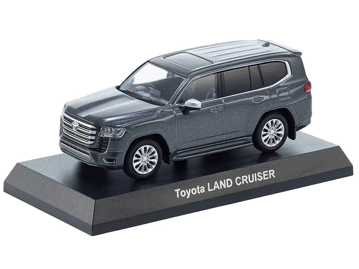 Kyosho Toyota Land Cruiser ZX RHD Gray W/Mini Book 1/64 Diecast