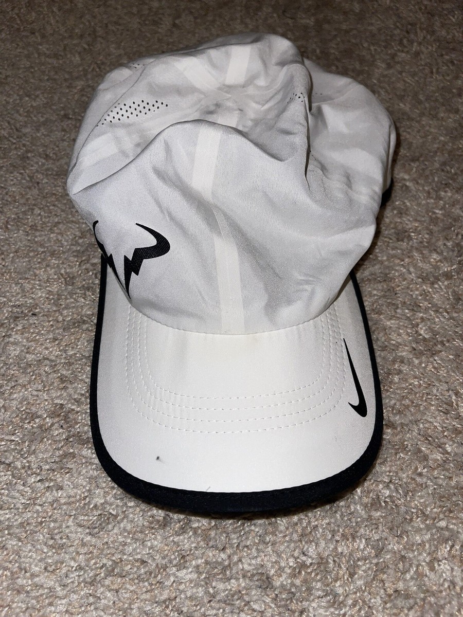 Rafa Rafael Nadal x Nike FEATHERLIGHT DRI-FIT Hat Cap White Raging