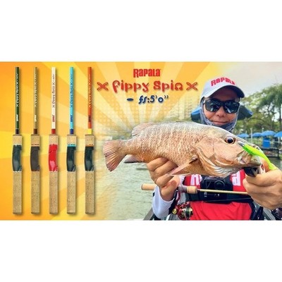 Rapala Fippy Spin 5' Rod – Ultra Light 1-Piece Slim Solid Glass