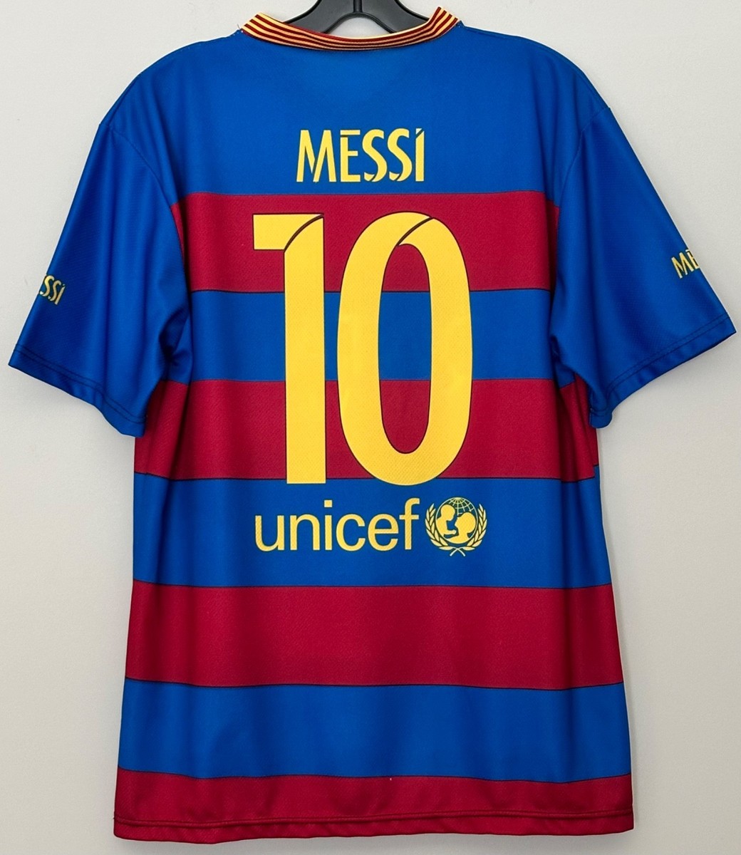 FC Barcelona Soccer Jersey Men's Size Medium Lionel Messi #10 Blue