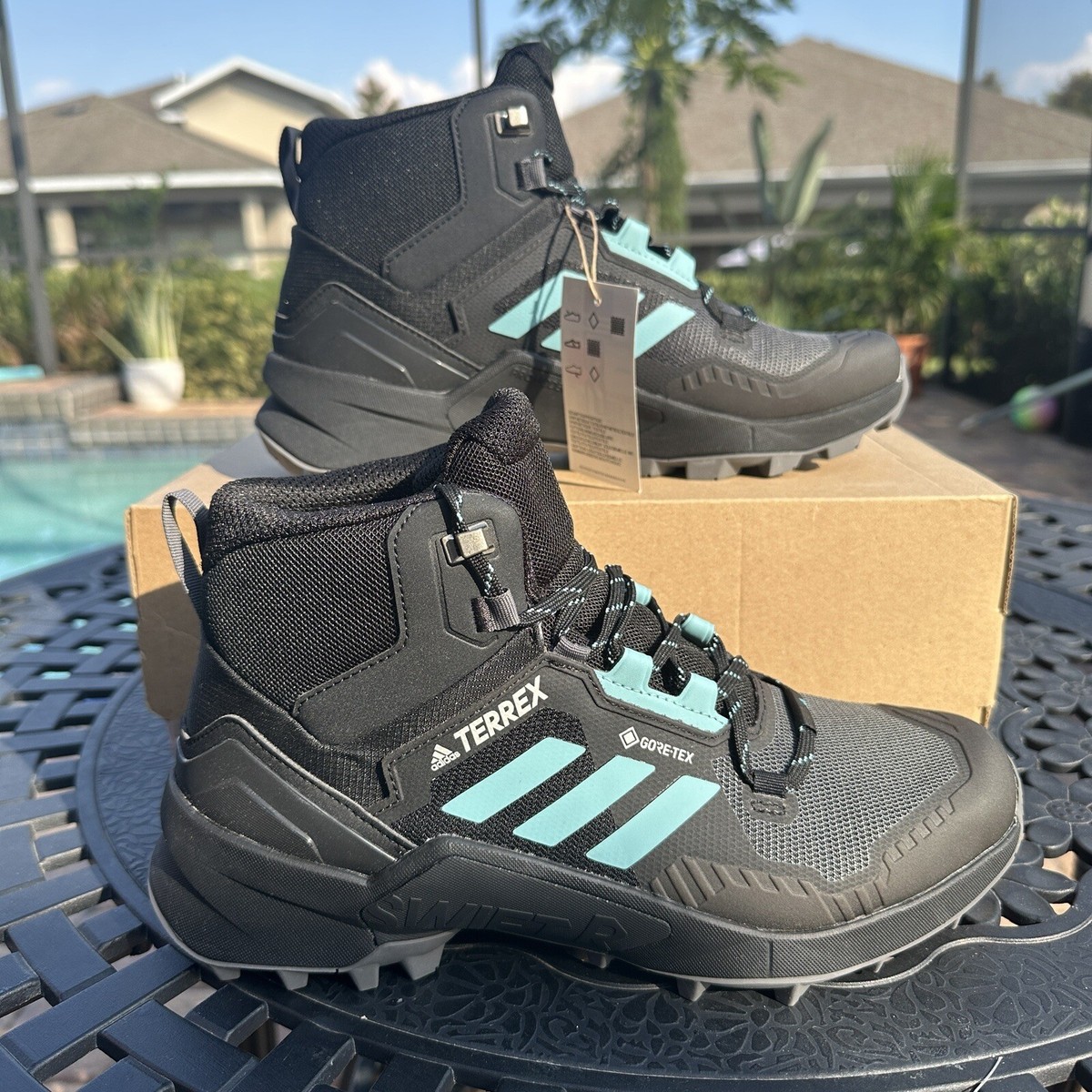 Adidas Terrex Swift R3 GORE-TEX Mid Black Mint Ton Women's Shoes