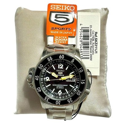 Seiko 5 Sports Men's Black Watch - SKZ211J1 for sale online | eBay
