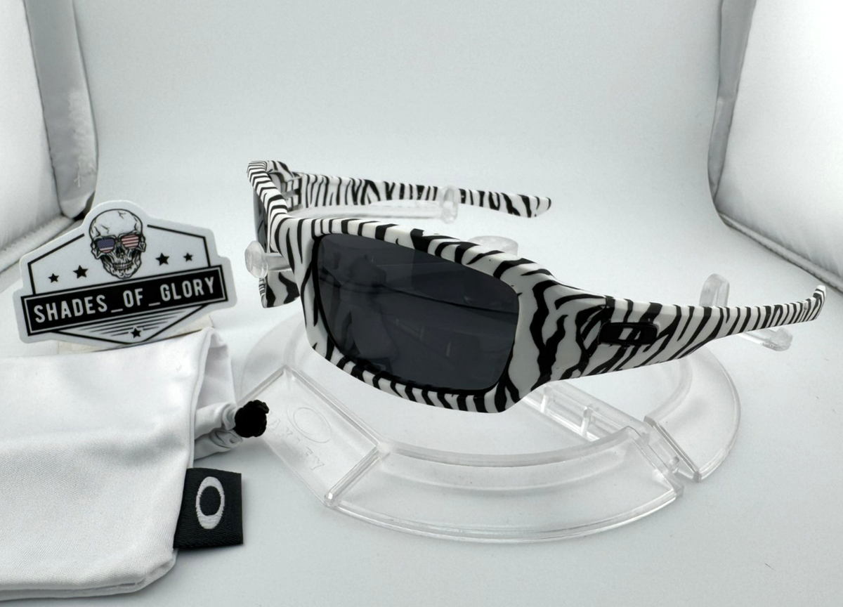 OAKLEY FIVES SQUARED MATTE WHITE TIGER W/ BLACK AFTERMARKET