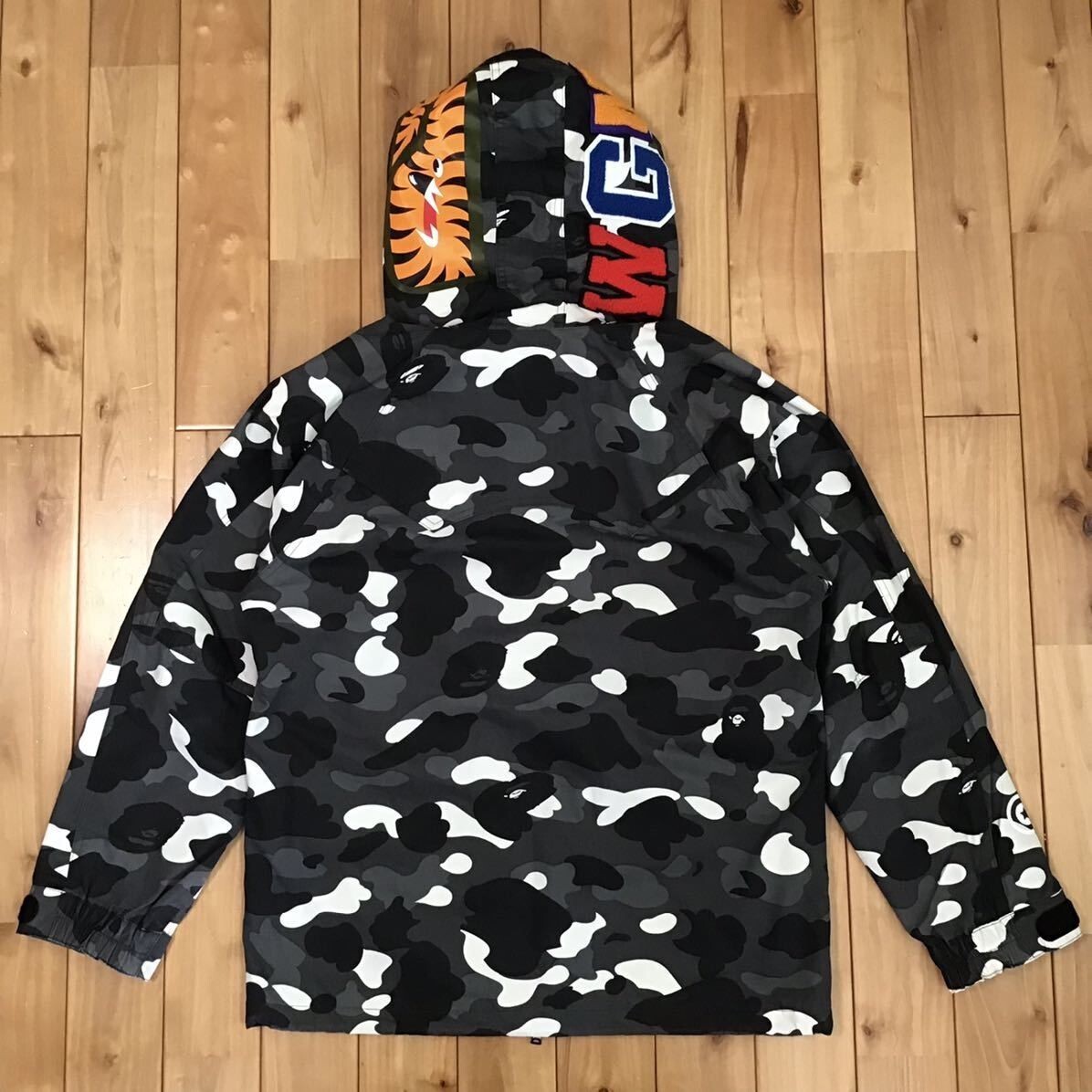 Glow in the dark BAPE City camo shark full zip hoodie Black A
