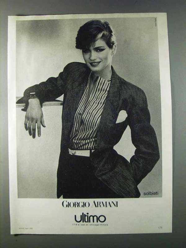 1980 Giorgio Armani Fashion Ad - Ultimo | eBay