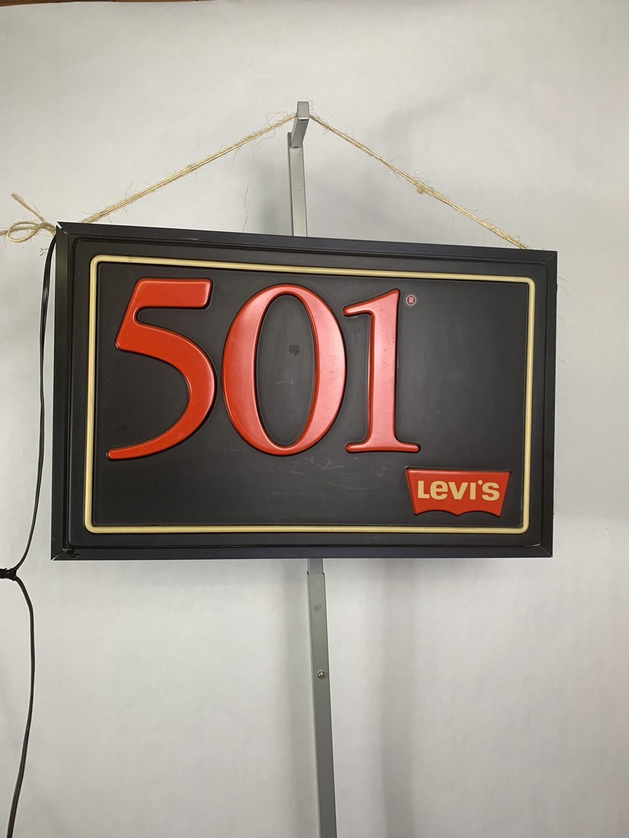 Rare Vintage Levi's 501 Light Up Store Display Sign Needs To Be