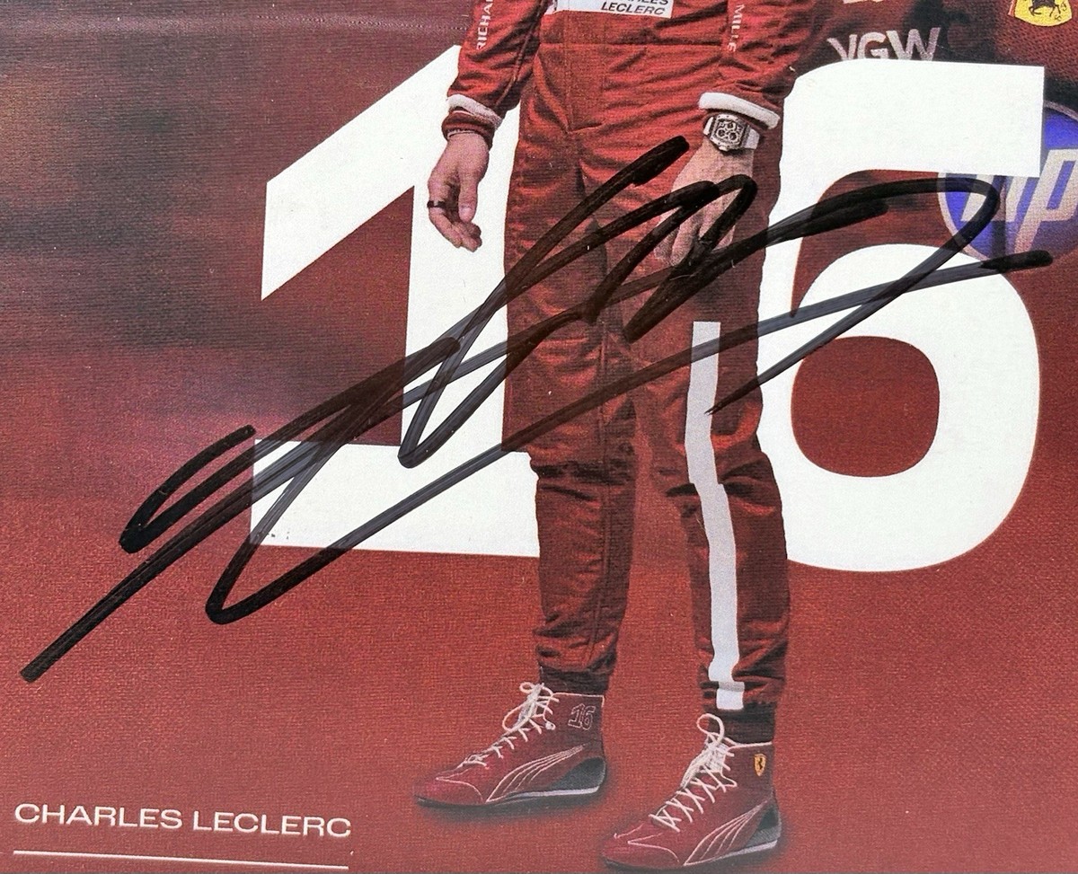F1 CHARLES LECLERC SIGNED SCUDERIA FERRARI DRIVER CARD 2025 FULL
