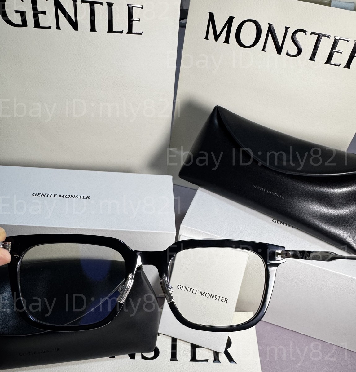 GentleMonster Sunglasses Zin 01 Black -titanium Frame Clear Lenses