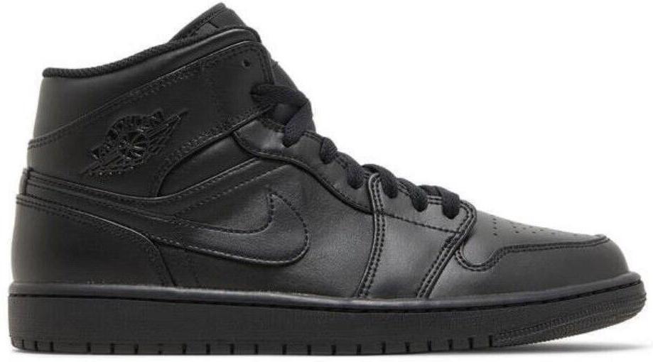Size 9.5 - Air Jordan 1 2022 Mid Triple Black for sale online | eBay