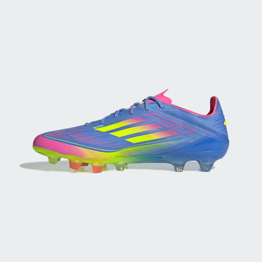 adidas Soccer Cleats F50 ELITE HG/AG JAPAN Blue Fusion/Lucid Lemon
