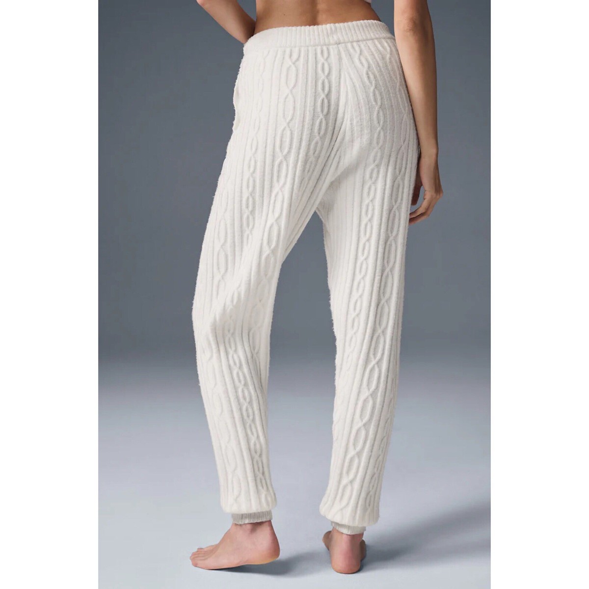 Alo Yoga Cable Knit Winter Bliss Pant Ivory XXS | eBay