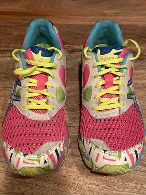 ASICS T264N Gel Noosa Tri 7 Womens Running Neon Athletic Shoes