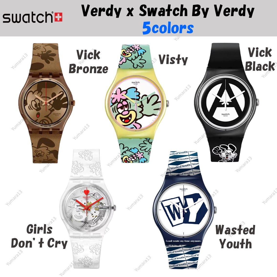 Verdy x Swatch By Verdy Vich Visty Wasted Youth Girls Don't Cry