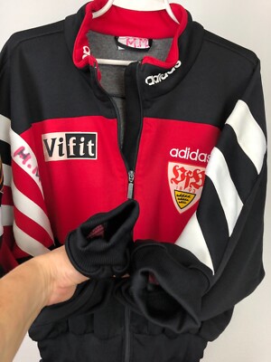 Vintage 90's Adidas Stuttgart Football Jumpsuit Overall Soccer