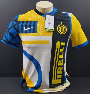 Nike Inter Milan 20/21 4th VaporKnit Authentic Jersey, White/Blue