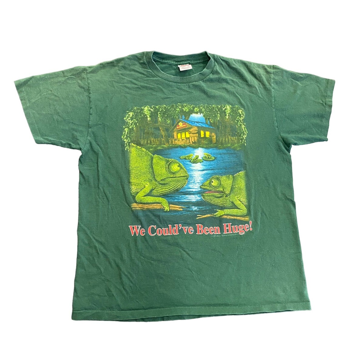 Vintage 90s Budweiser Shirt Could've Been Huge Lizards 1997 Frogs