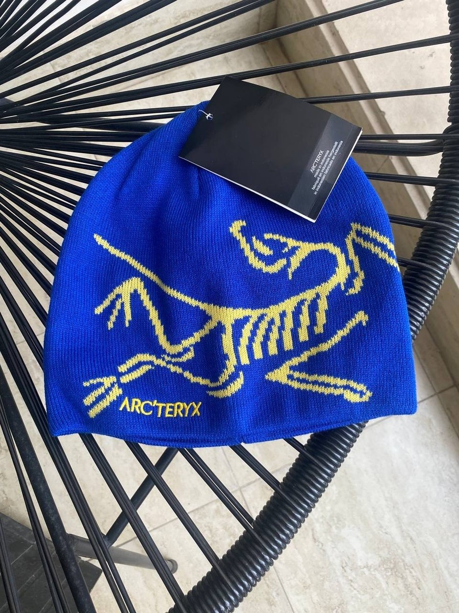 Arc'teryx Bird Head Toque Blue Yellow Merino Wool Beanie Winter