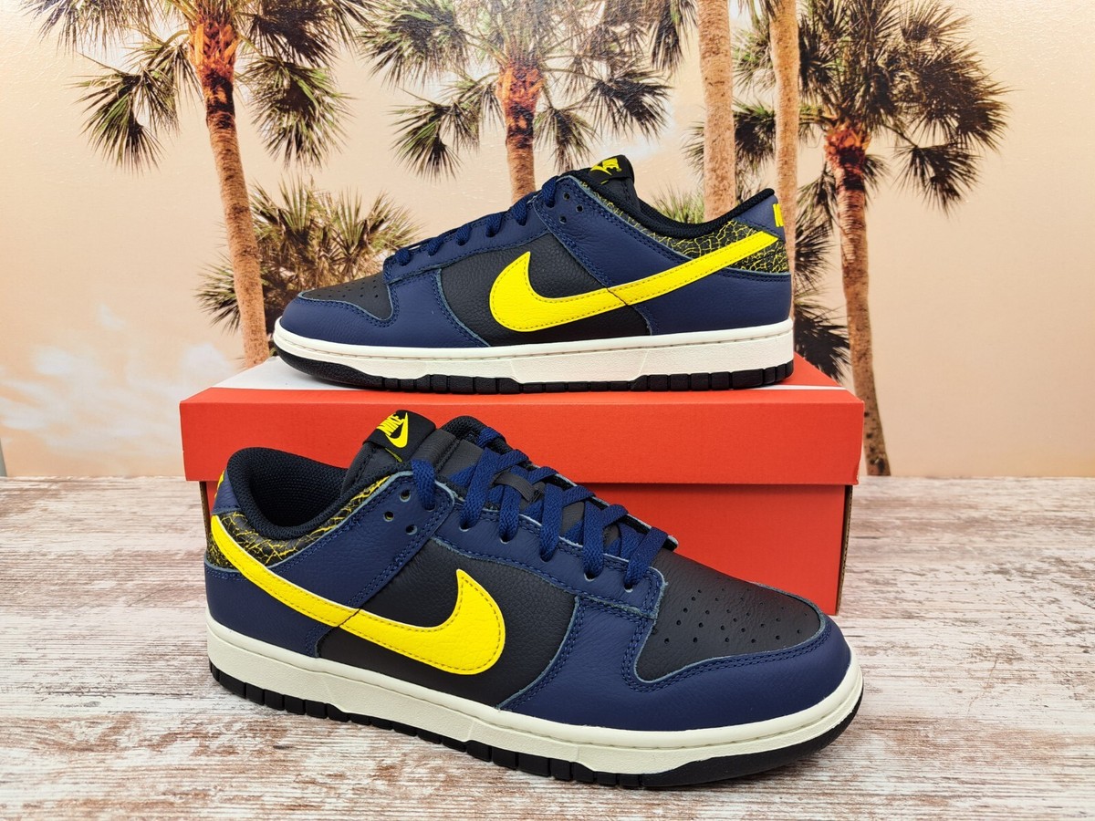 Nike Dunk Low Vintage Michigan Blue Yellow Sneakers FZ4014-010