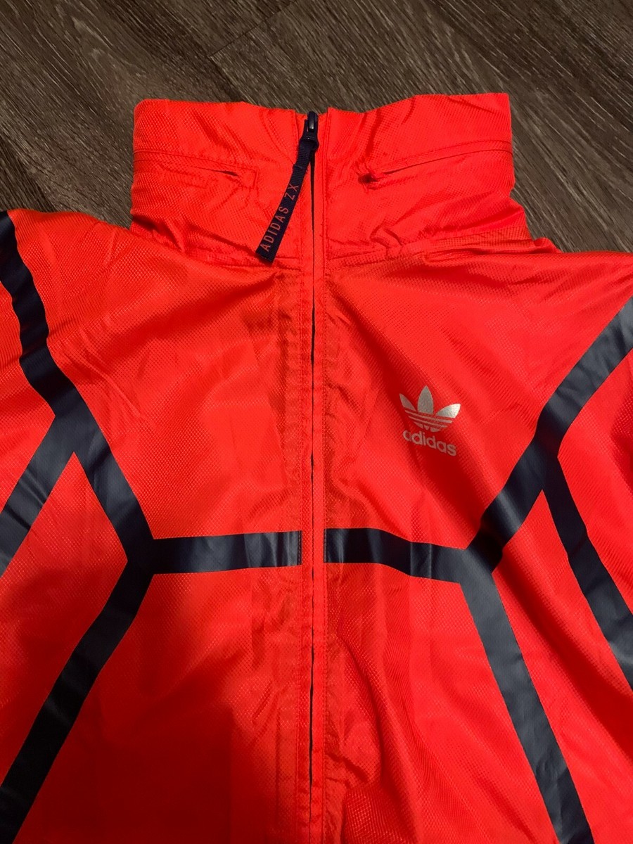 Brand New Adidas Originals ZX Track Jacket SZ L Orange/Navy | eBay