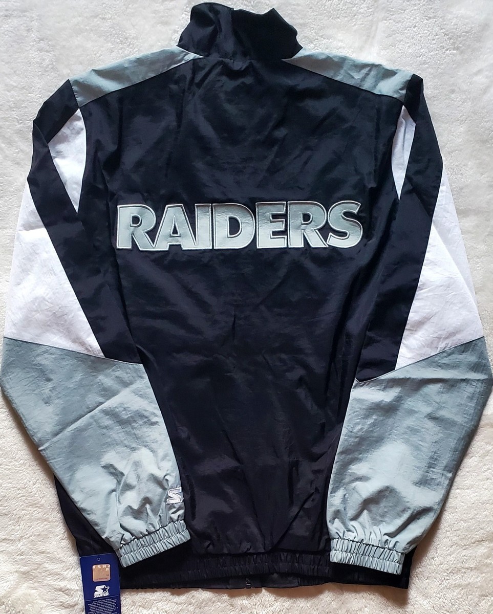 Oakland / Las Vegas Raiders Lightweight Starter Jacket Full Zip Sz