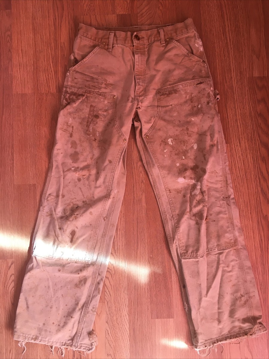 Vtg Carhartt Double Knee Carpenter Painter Pants Men's 32x32