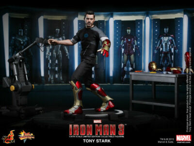 1/6 Hot Toys MMS191 Iron Man 3 Tony Stark Armor Testing Workshop