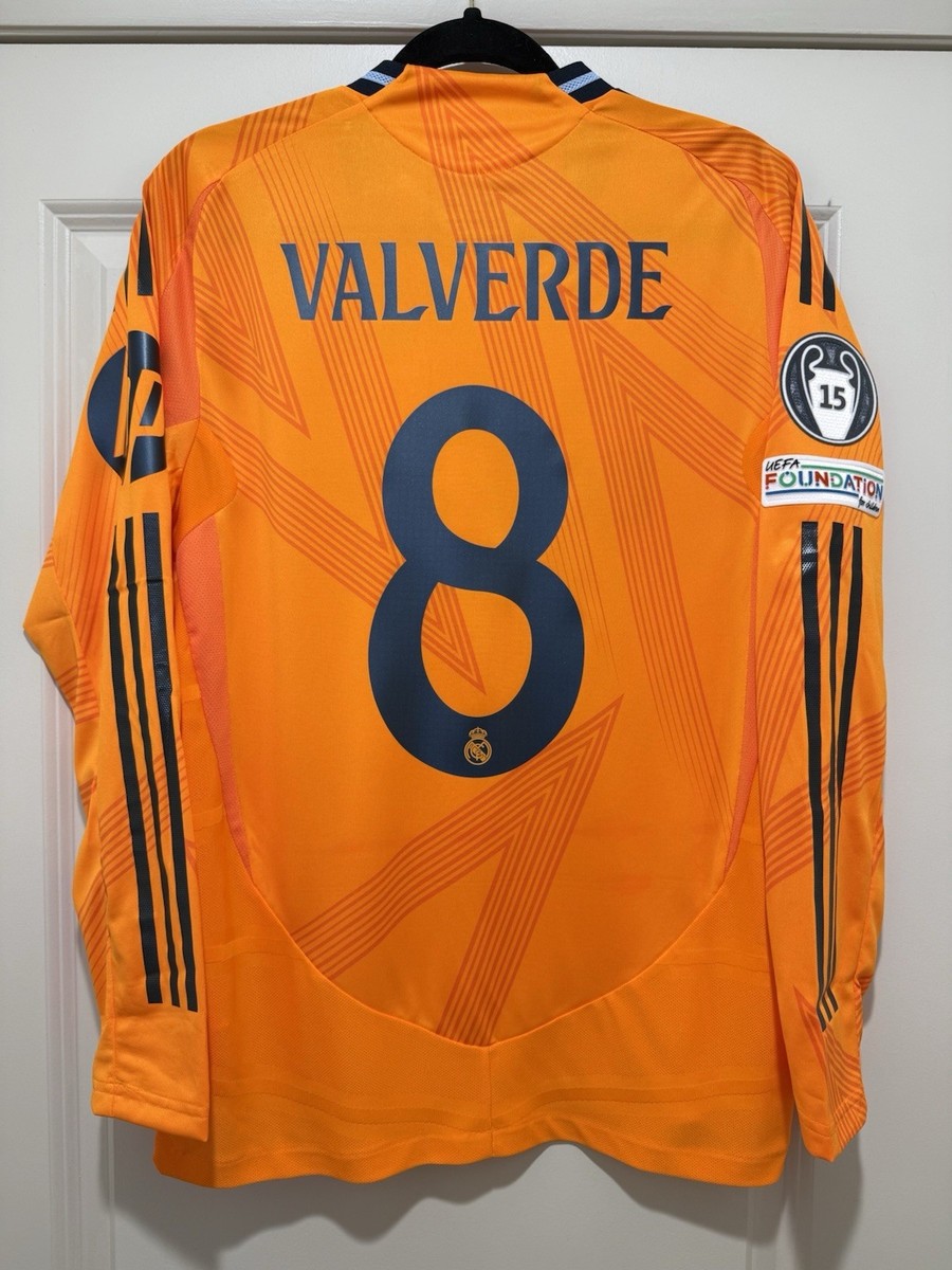Fede Valverde #8 Men's MEDIUM Adidas Real Madrid Authentic Away