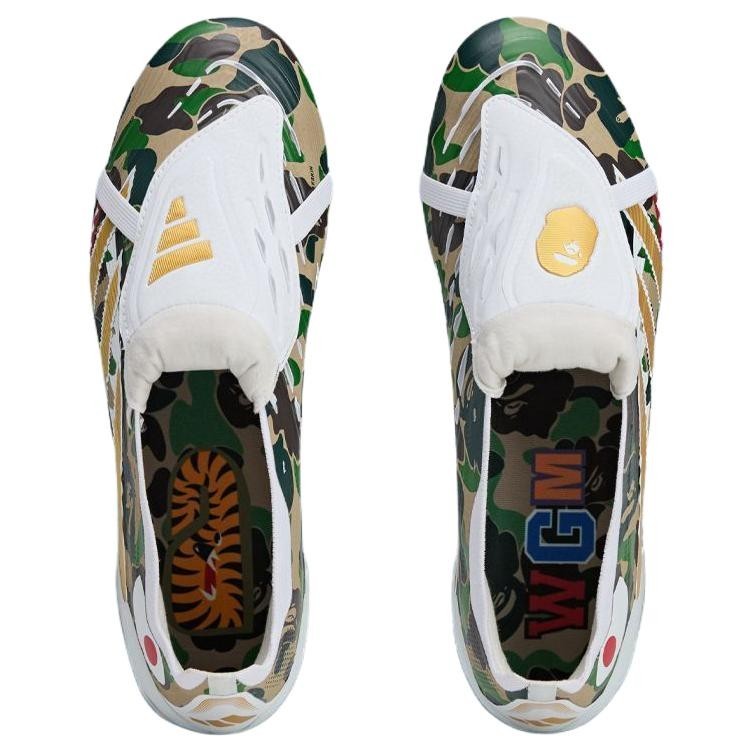 BAPE x Adidas PREDATOR ELITE Soccer Shoes Mens Brown Green JS3104
