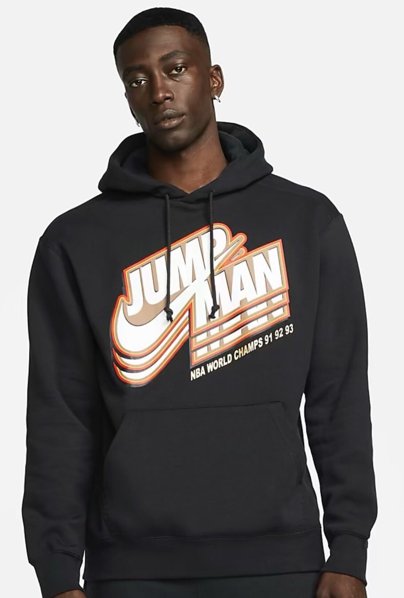 Nike Air Jordan DC9604 Mens Jumpman Retro Hoodie NBA Champs 91