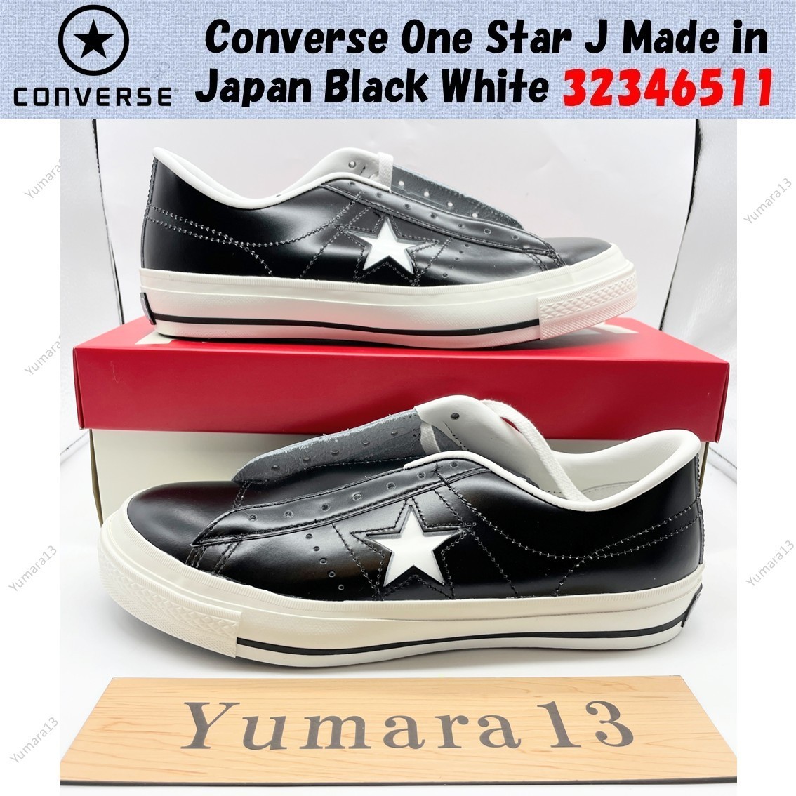 Converse One Star J Made in Japan Black White 32346511 Men's Size