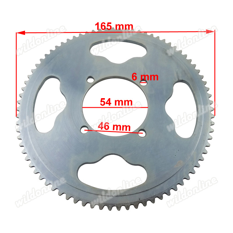 25H 54mm 80T Rear Sprocket For XRF500 Razor MX350 MX400 Dirt Bike